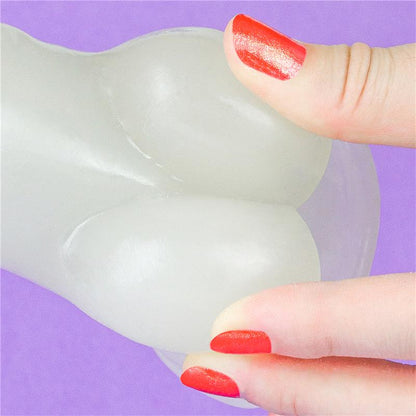 Dildo su mėlyna šviesa ir siurbtuku
