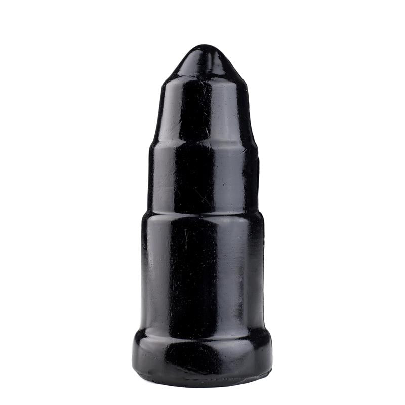 Kukos formos dildo su reljefu ir saugiu pagrindu