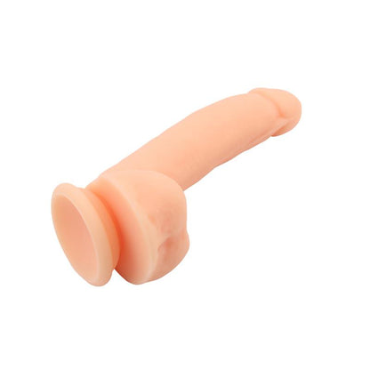 Lenktas dildo su siurbtuku ir natūraliu pojūčiu