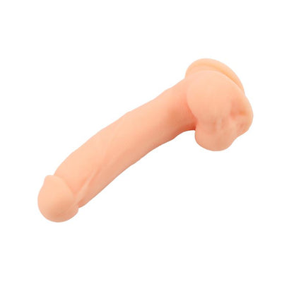 Lenktas dildo su siurbtuku ir natūraliu pojūčiu