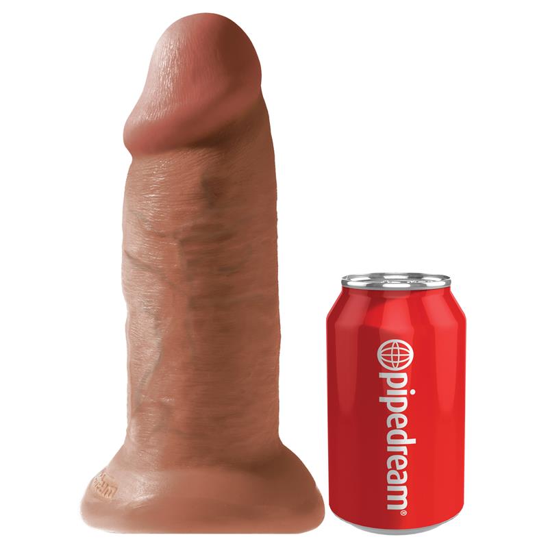 Dildo su galingu siurbtuku ir realistišku dizainu