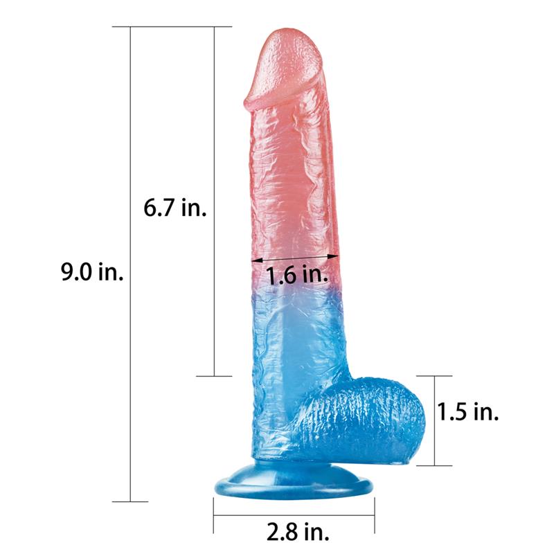 Tikroviškas dildo su siurbtuku ir lankstumu
