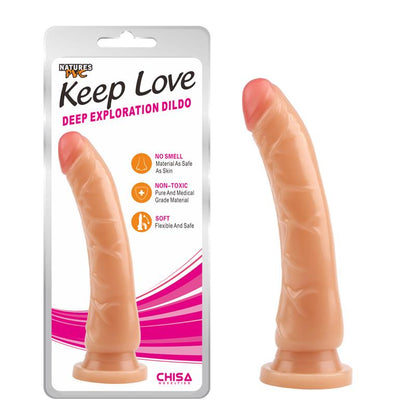 Išlenktas dildo su siurbtuku natūraliam pojūčiui
