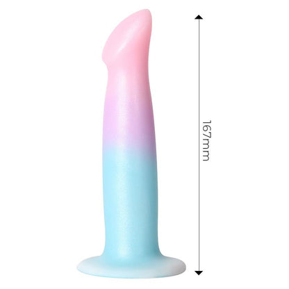 Dildo su siurbtuku ir vibruojančia kulka