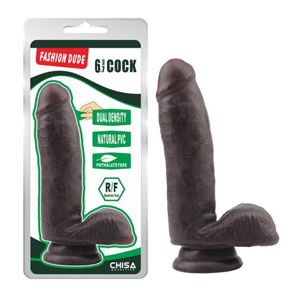 Tikroviškas dildo su siurbtuku ir išlenktu dizainu