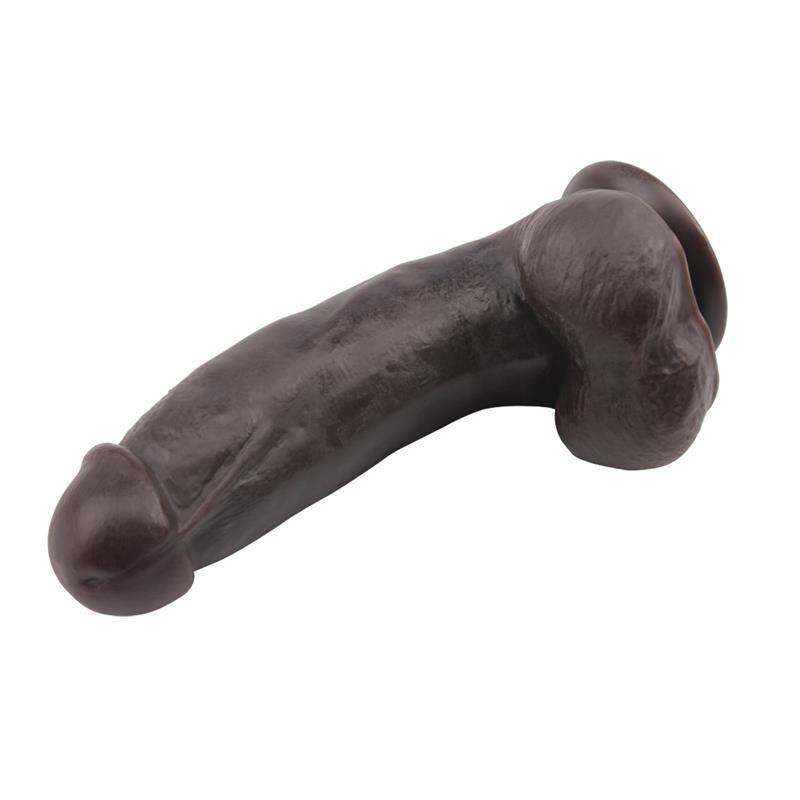 Išlenktas dildo su siurbtuku ir natūraliu pojūčiu
