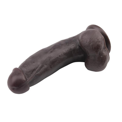 Išlenktas dildo su siurbtuku ir natūraliu pojūčiu