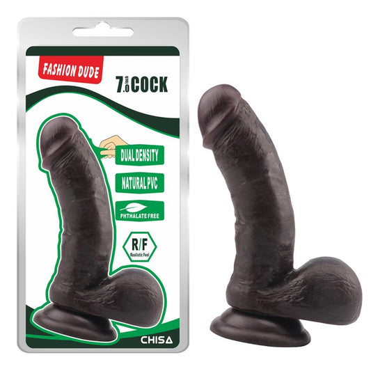 Tikroviškas dildo su siurbtuku ir dvigubu tankiu