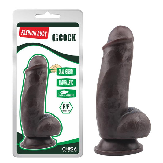 Dildo su siurbtuku ir natūralia forma