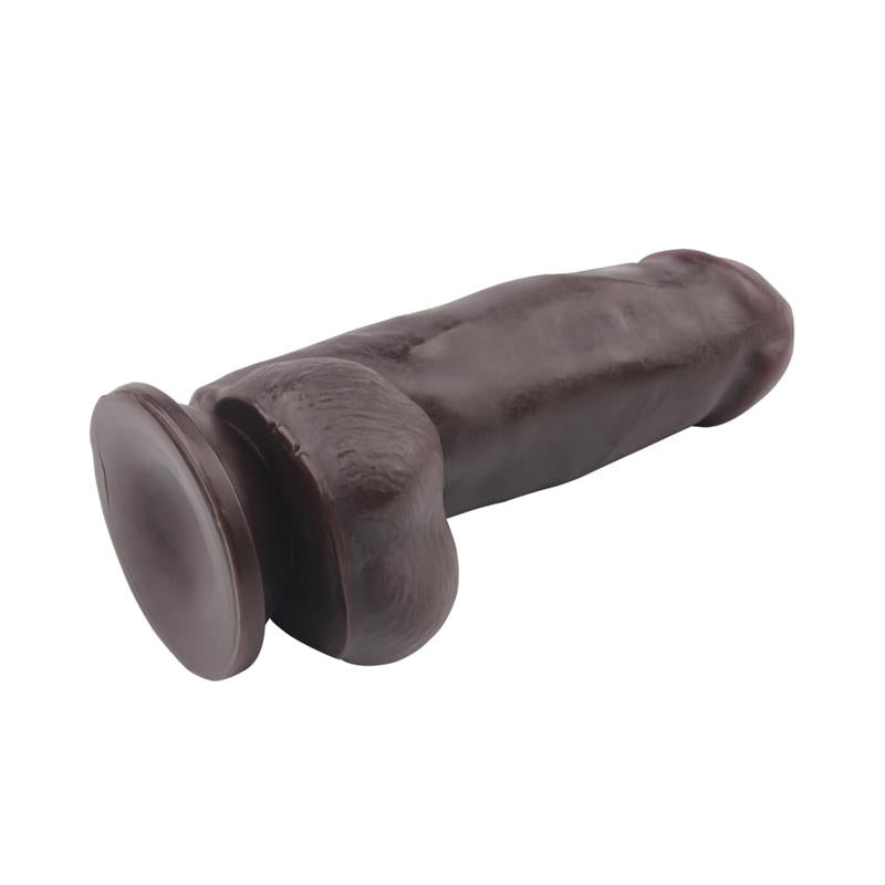 Dildo su siurbtuku ir natūralia forma