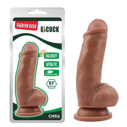 Išlenktas dildo su siurbtuku ir natūraliu pojūčiu