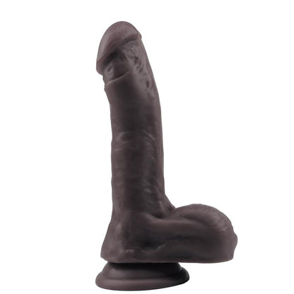 Išlenktas dildo su siurbtuku ir dvigubu tankiu