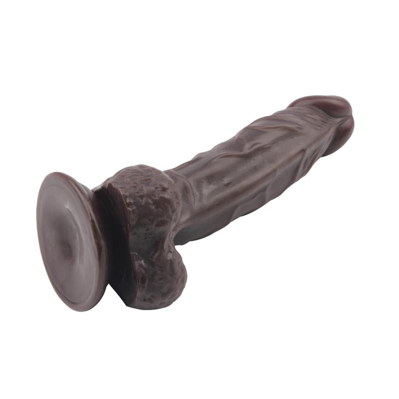 Išlenktas dildo su siurbtuko pagrindu