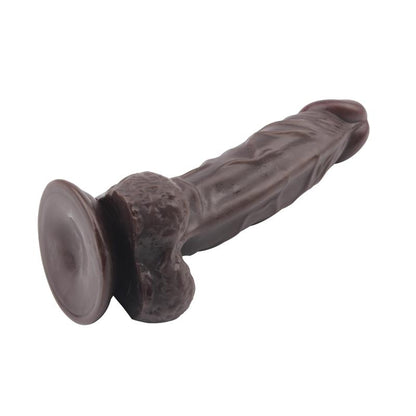 Išlenktas dildo su siurbtuko pagrindu