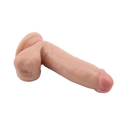 Išlenktas dildo su siurbtuku ir dvigubu tankiu
