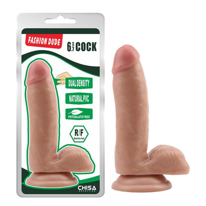 Išlenktas dildo su siurbtuku ir dvigubu tankiu