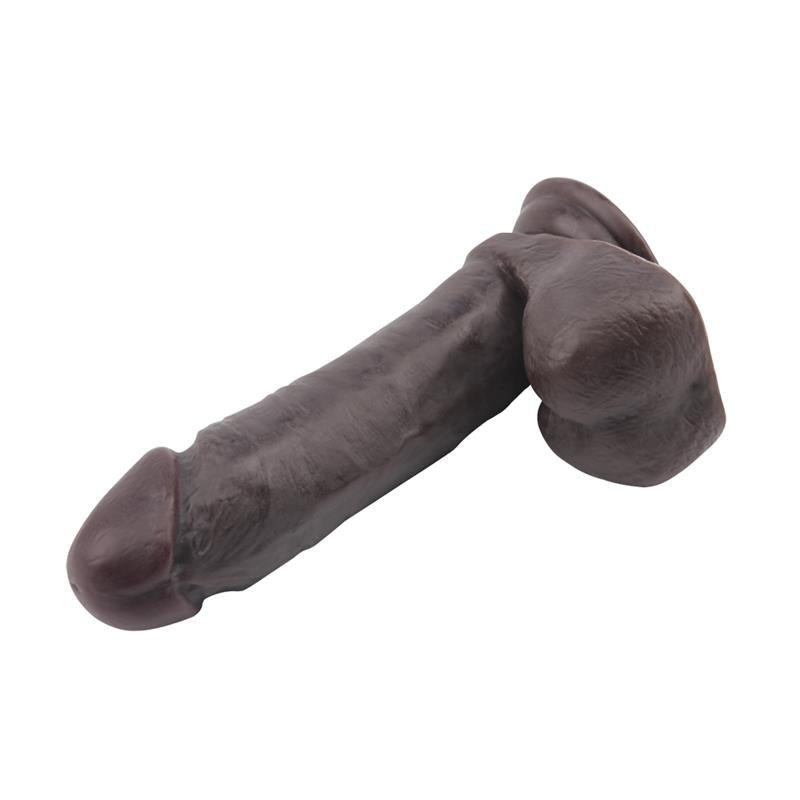Išlenktas dildo su siurbtuku ir natūraliu pojūčiu