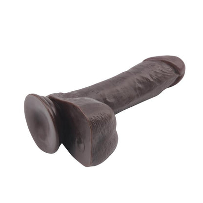 Išlenktas dildo su siurbtuku ir natūraliu pojūčiu