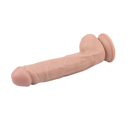 Tikroviškas dildo su siurbtuku ir ergonomiška forma