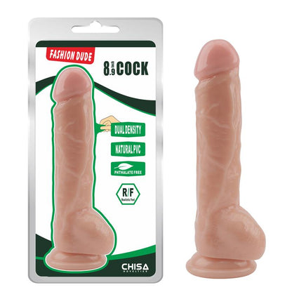 Tikroviškas dildo su siurbtuku ir ergonomiška forma