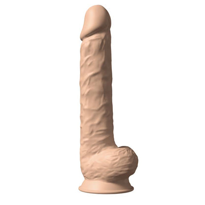 Realistiškas dildo su siurbtuku ir dvigubu tankiu