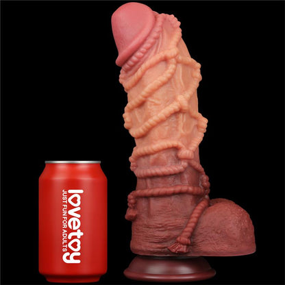Dildo su siurbtuku ir realistiška tekstūra