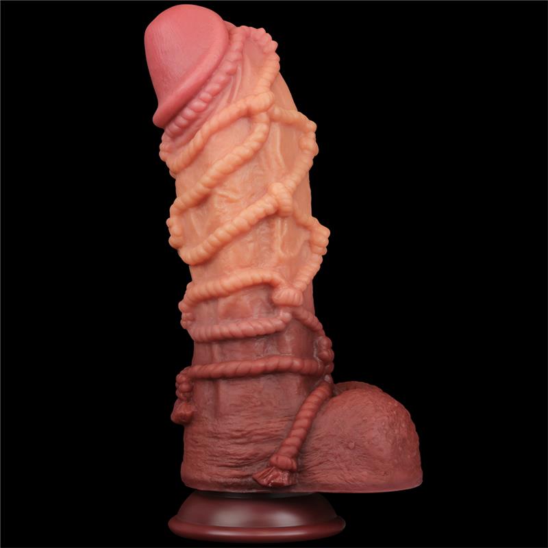 Dildo su siurbtuku ir realistiška tekstūra