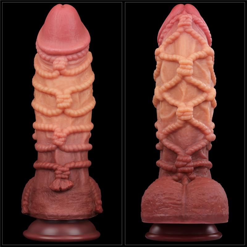 Dildo su siurbtuku ir realistiška tekstūra