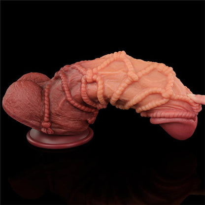 Dildo su siurbtuku ir realistiška tekstūra