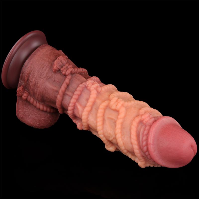 Dildo su siurbtuku ir realistiška tekstūra