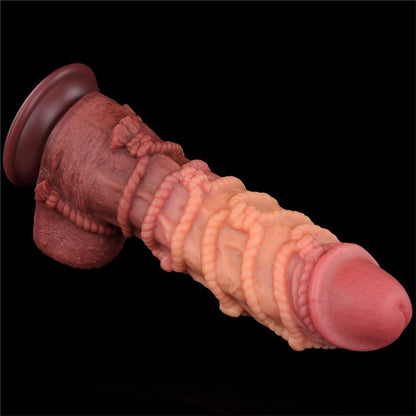 Dildo su siurbtuku ir realistiška tekstūra