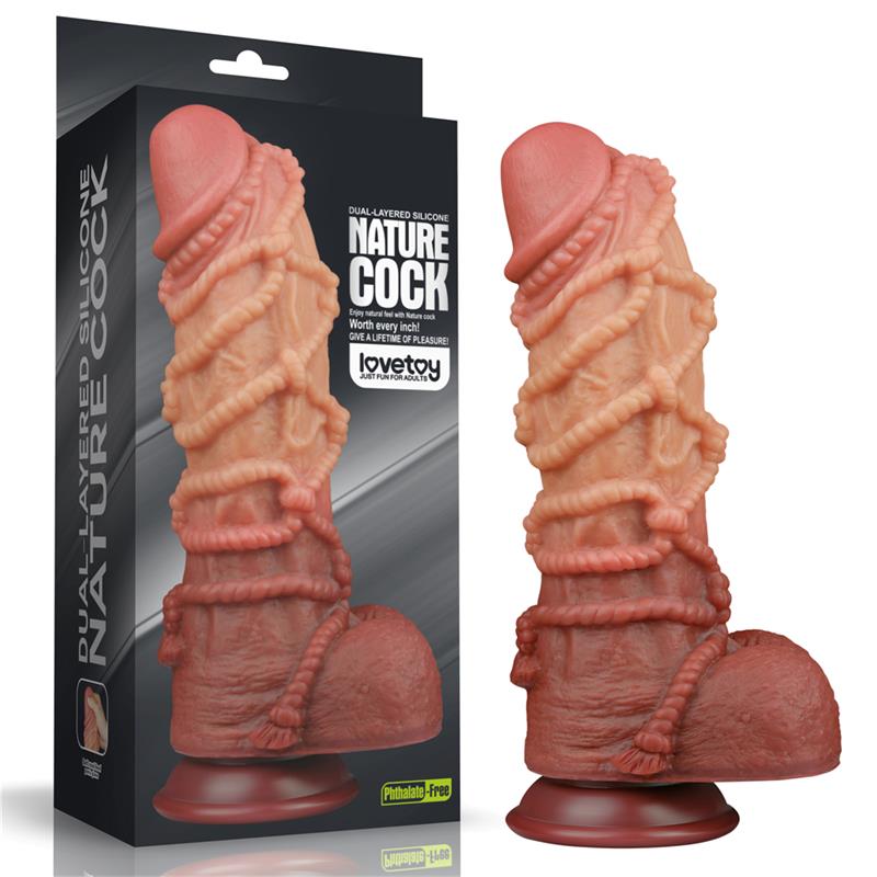 Dildo su siurbtuku ir realistiška tekstūra