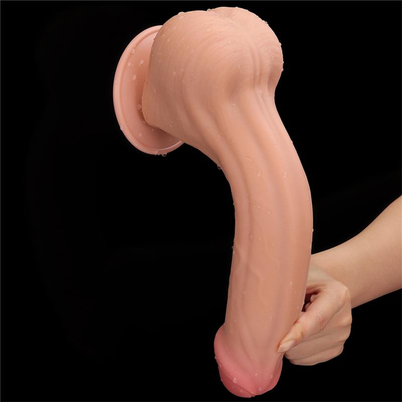 Dvisluoksnis dildo su natūraliu pojūčiu