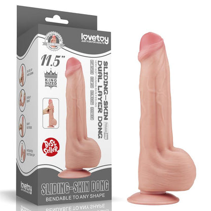 Dvisluoksnis dildo su natūraliu pojūčiu