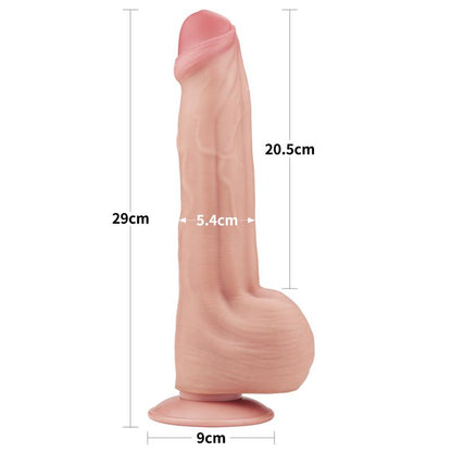 Dvisluoksnis dildo su natūraliu pojūčiu