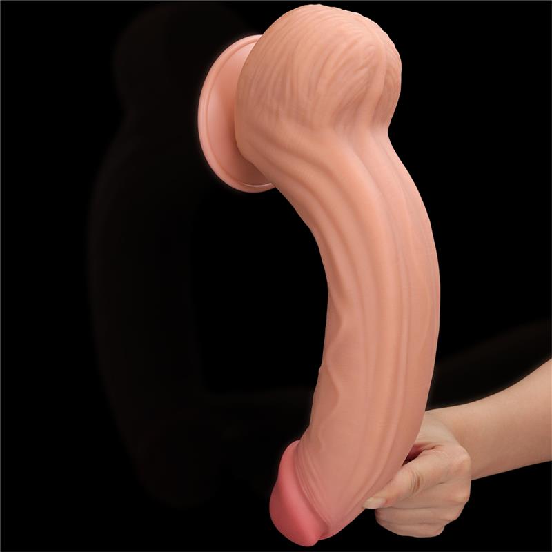 Dvisluoksnis dildo su natūraliu pojūčiu