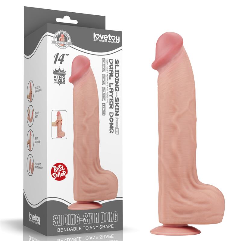 Dvisluoksnis dildo su natūraliu pojūčiu