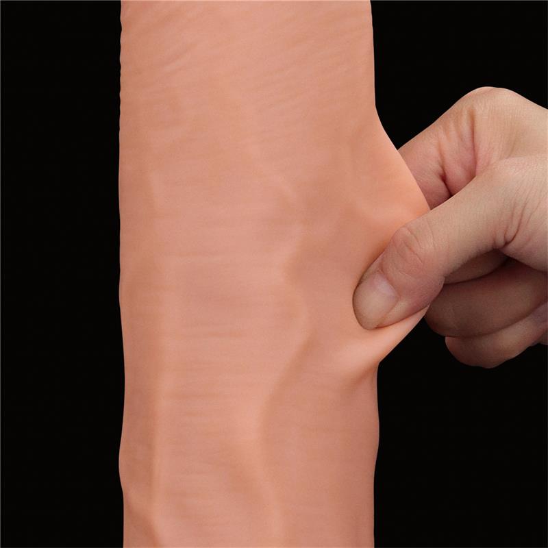Dvisluoksnis dildo su natūraliu pojūčiu