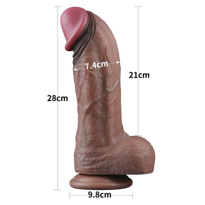 XXL dydžio dildo su dvigubo tankio silikonu