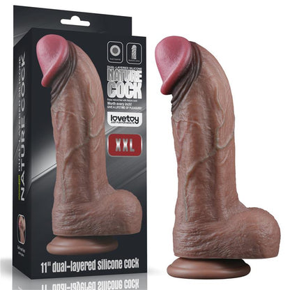 XXL dydžio dildo su dvigubo tankio silikonu