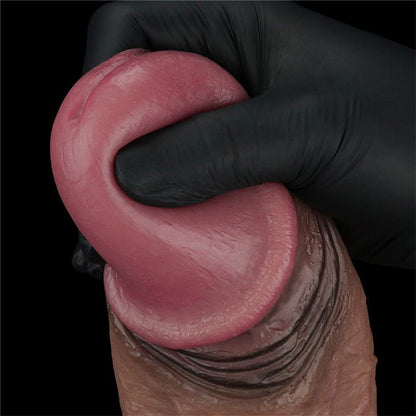 XXL dydžio dildo su dvigubo tankio silikonu