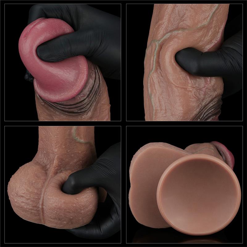 XXL dydžio dildo su dvigubo tankio silikonu