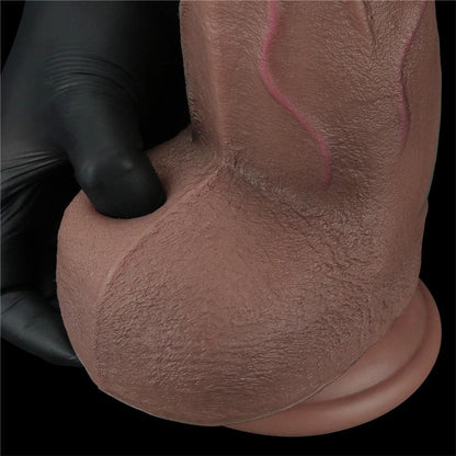 XXL silikoninis dildo su dvigubo tankio pojūčiu