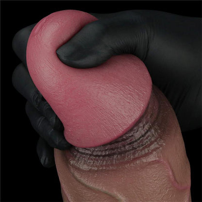 XXL silikoninis dildo su dvigubo tankio pojūčiu