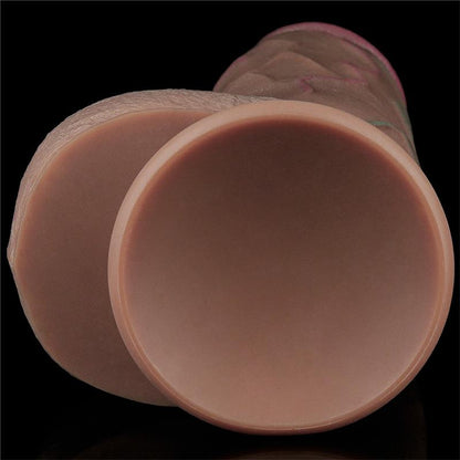 XXL silikoninis dildo su dvigubo tankio pojūčiu