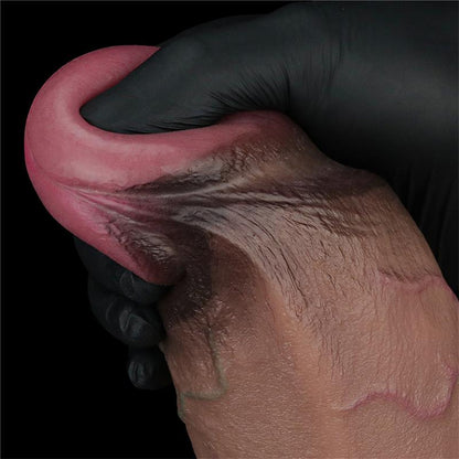 XXL silikoninė dildė su stipriu siurbtuku