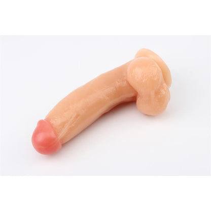 Išlenktas dildo su siurbtuku ir natūraliu pojūčiu