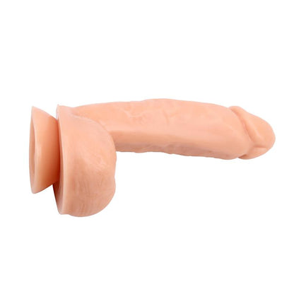 Tikroviškas dildo su siurbtuku ir minkšta danga