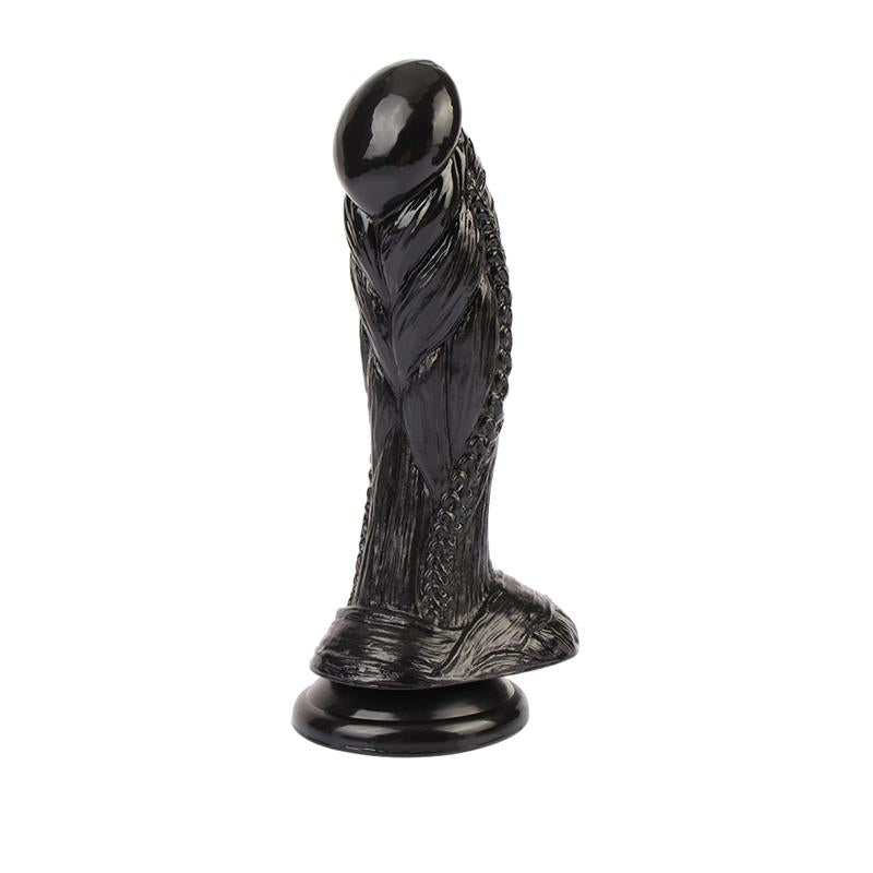 tekstūruotas dildo su siurbtuku intensyviam malonumui