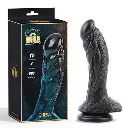 tekstūruotas dildo su siurbtuku intensyviam malonumui
